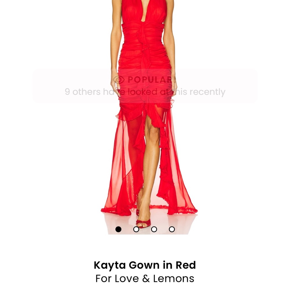 For Love And Lemons High Low Dress in Red